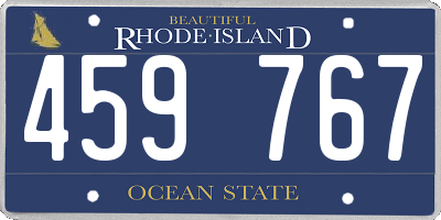 RI license plate 459767