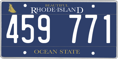 RI license plate 459771
