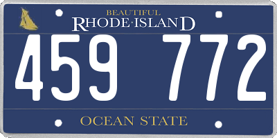 RI license plate 459772