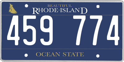 RI license plate 459774