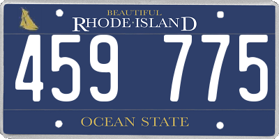 RI license plate 459775