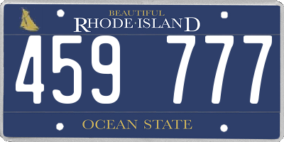 RI license plate 459777