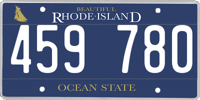 RI license plate 459780