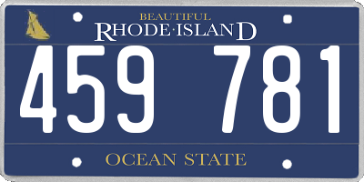 RI license plate 459781