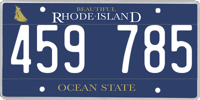 RI license plate 459785
