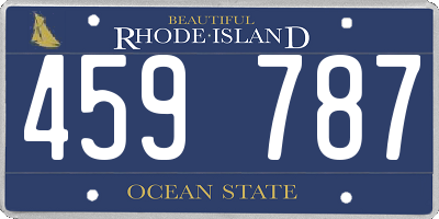 RI license plate 459787