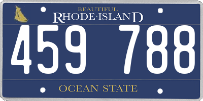RI license plate 459788