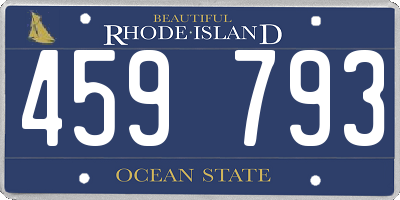 RI license plate 459793