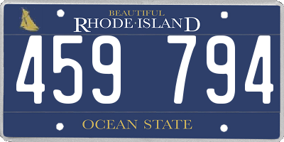 RI license plate 459794
