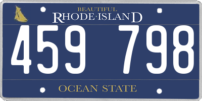 RI license plate 459798