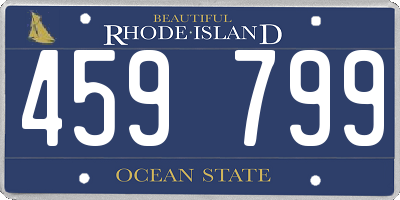 RI license plate 459799