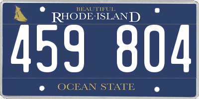 RI license plate 459804