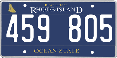 RI license plate 459805