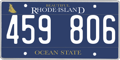 RI license plate 459806