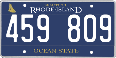 RI license plate 459809