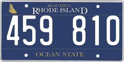 RI license plate 459810