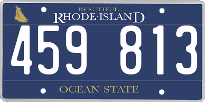 RI license plate 459813