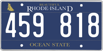 RI license plate 459818