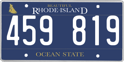 RI license plate 459819