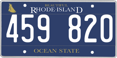 RI license plate 459820