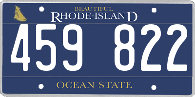 RI license plate 459822