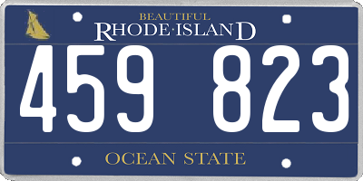RI license plate 459823