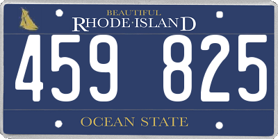 RI license plate 459825
