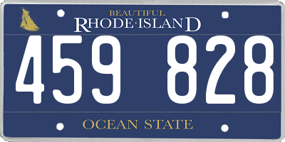 RI license plate 459828