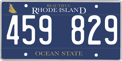 RI license plate 459829
