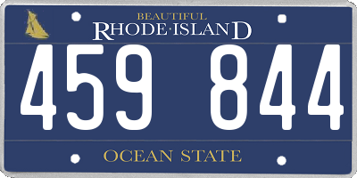 RI license plate 459844