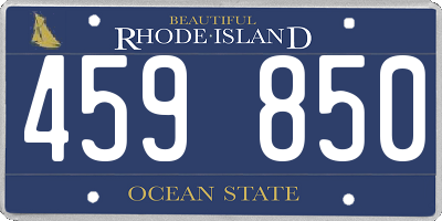 RI license plate 459850