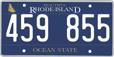 RI license plate 459855