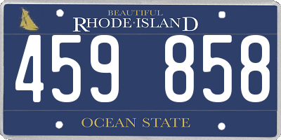 RI license plate 459858