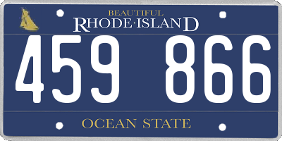 RI license plate 459866