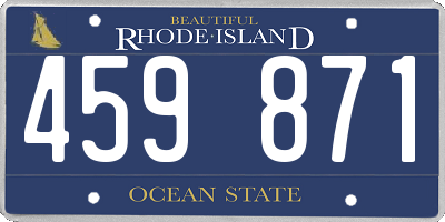 RI license plate 459871