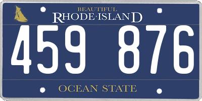 RI license plate 459876