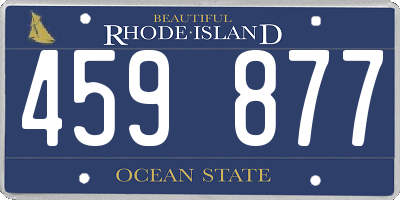 RI license plate 459877
