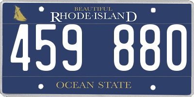 RI license plate 459880