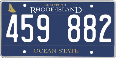 RI license plate 459882