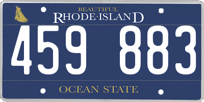 RI license plate 459883