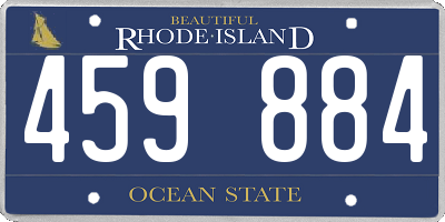 RI license plate 459884