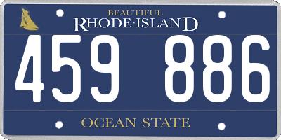 RI license plate 459886