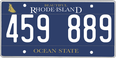 RI license plate 459889