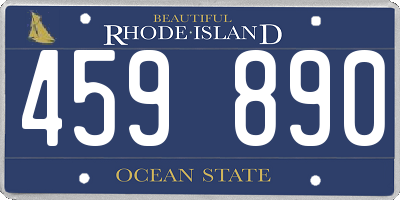 RI license plate 459890