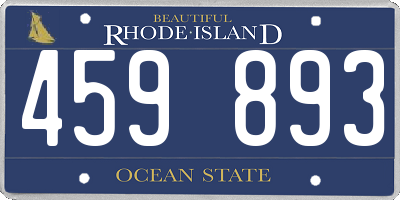 RI license plate 459893