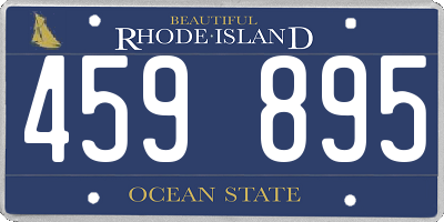 RI license plate 459895