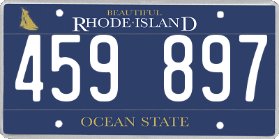 RI license plate 459897