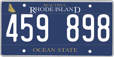 RI license plate 459898