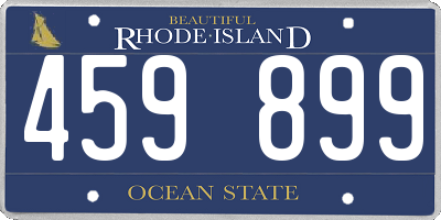 RI license plate 459899