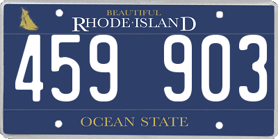 RI license plate 459903